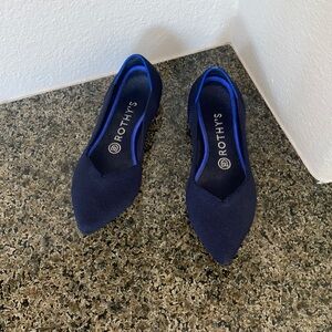 Rothy's The Point Maritime Navy Pointed Toe Slip on Shoes US 7.5